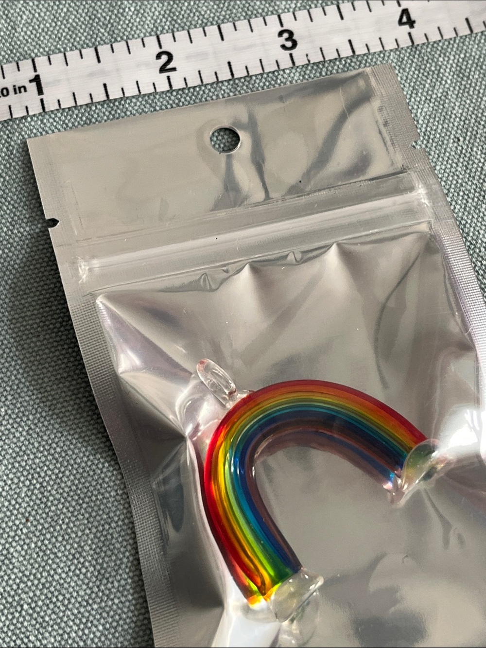 NWOT Rainbow Glass Pendant Necklace - Multicolor